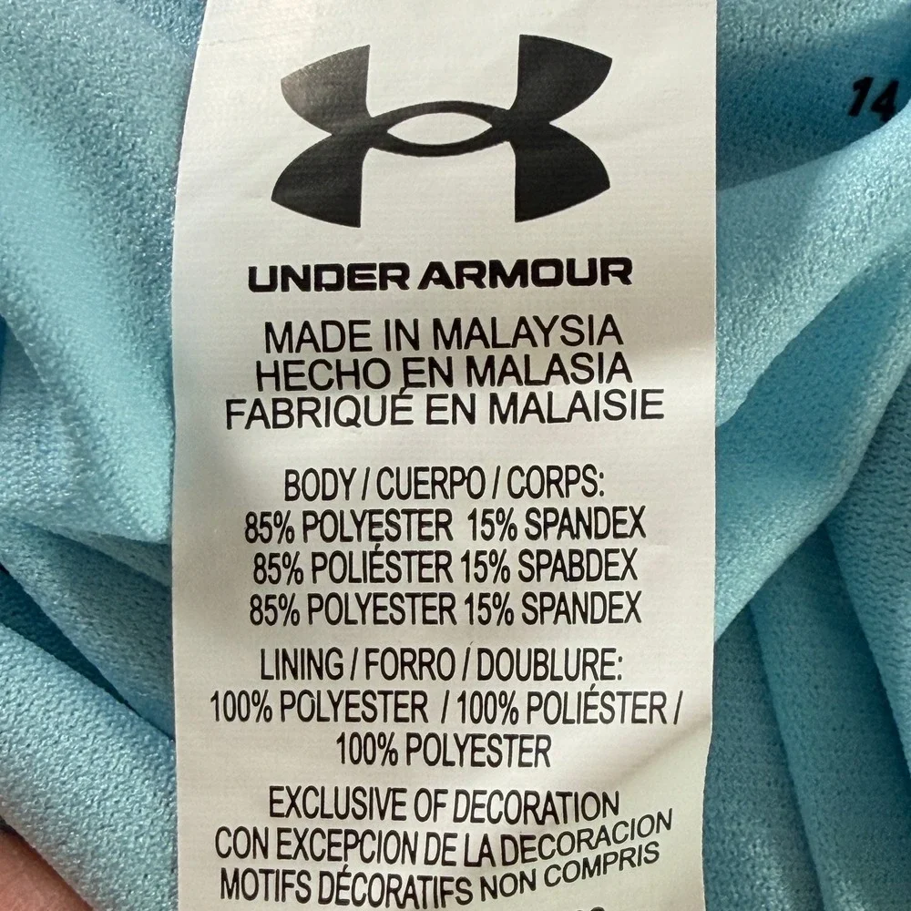 Under Armour Girls Size 14 Purple Crossback One-Piece Swimsuit‎ UPF 30 NWT